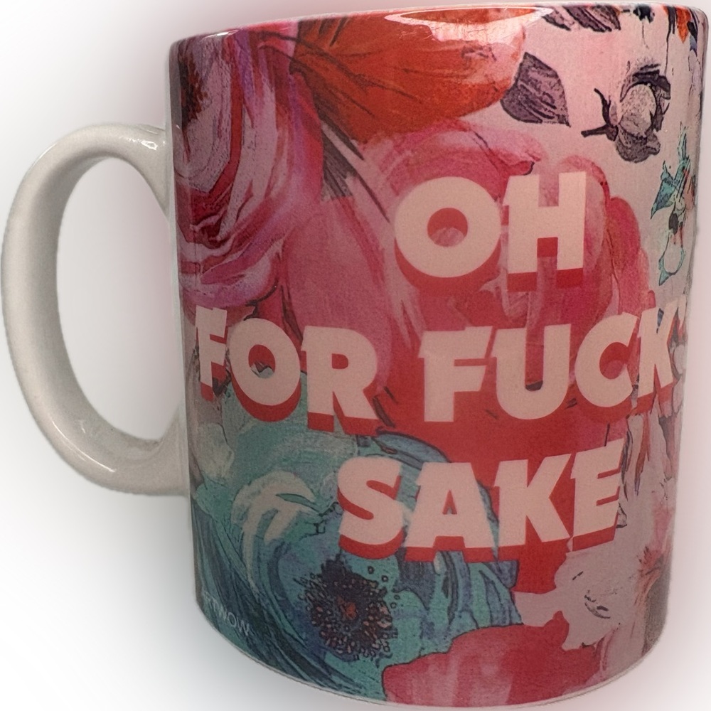 Floral Mug with Bold Text LOL - Picture 3 of 6